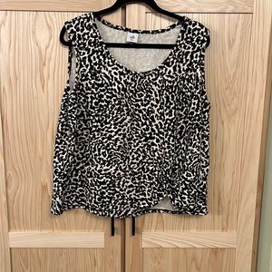 NWOT Cabi Knotty Leopard Top size XXL